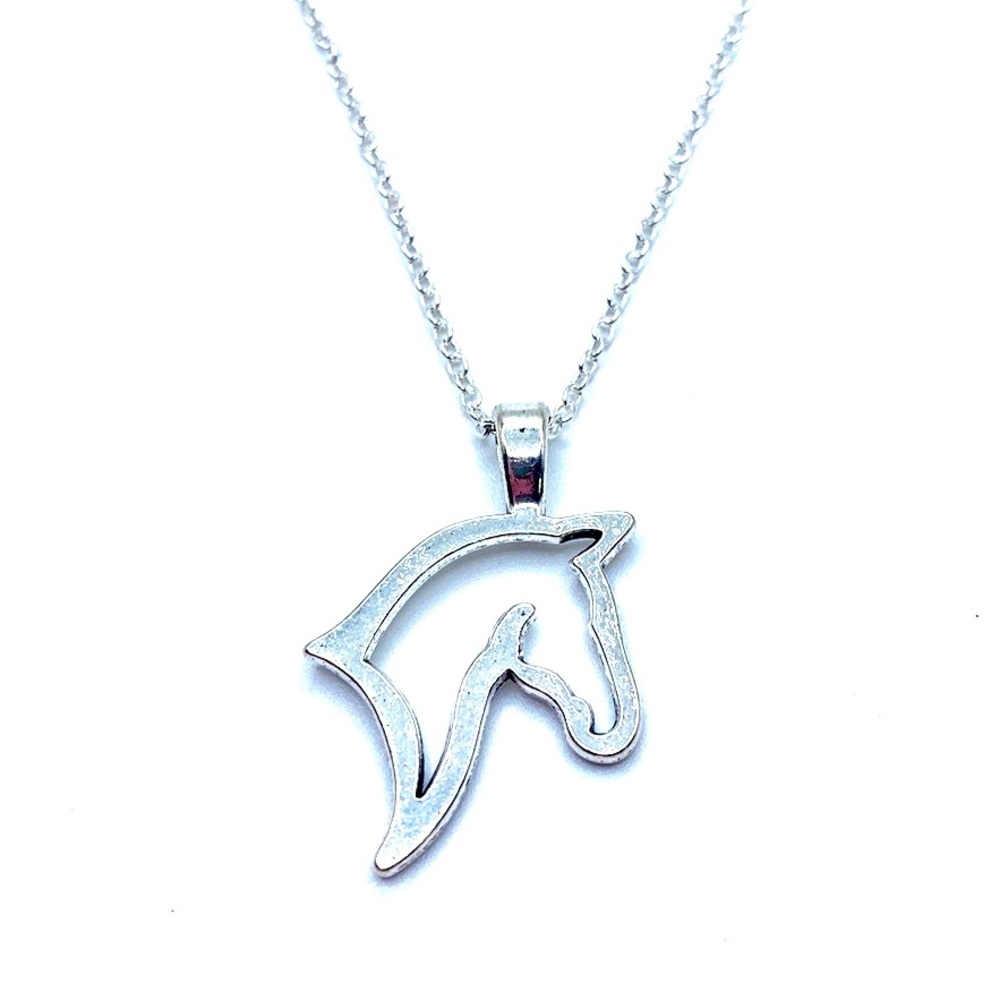 Horse Silhouette Necklace May Be Personalized
